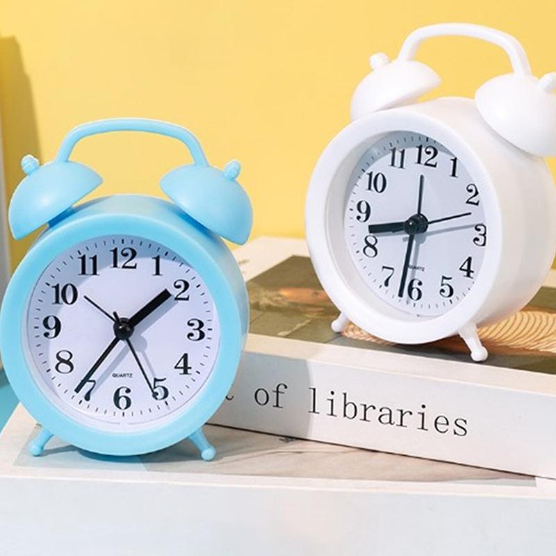 1 шт., украшение для дома, мини-будильник, креативный кварцевый круглый будильник, портативные настольные украшения