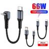 6A 66W USB To Type C Line 0.25/0.5M Fast Charging Cord Universal Short USB-C Cable Camera