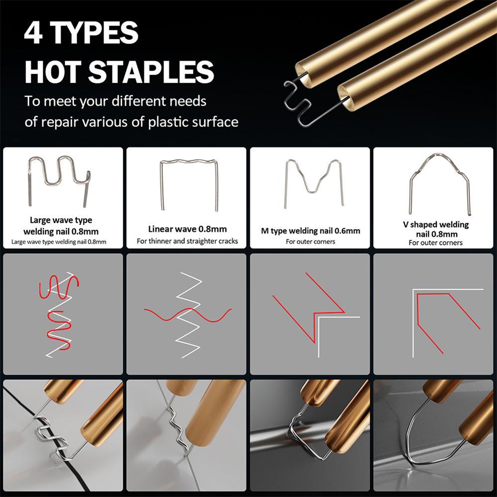 Набор инструментов для ремонта бампера автомобиля 50 Вт, вилка ЕС, пистолет для сварки пластика, гаражный горячий степлер, сварочный аппарат