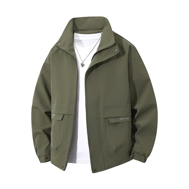 Куртка рабочая с воротником-стойкой, мужская осенняя свободная и удобная куртка, модная и универсальная куртка для улицы