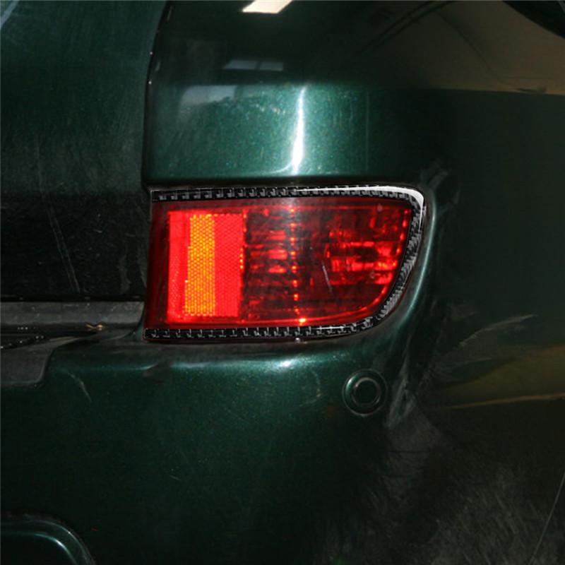 Подходит для Toyota Land Cruiser Prado FJ 120 Автомобильные аксессуары из углеродного волокна, хромированная передняя и задняя крышка противотуманной фары, наклейка на автомобиль