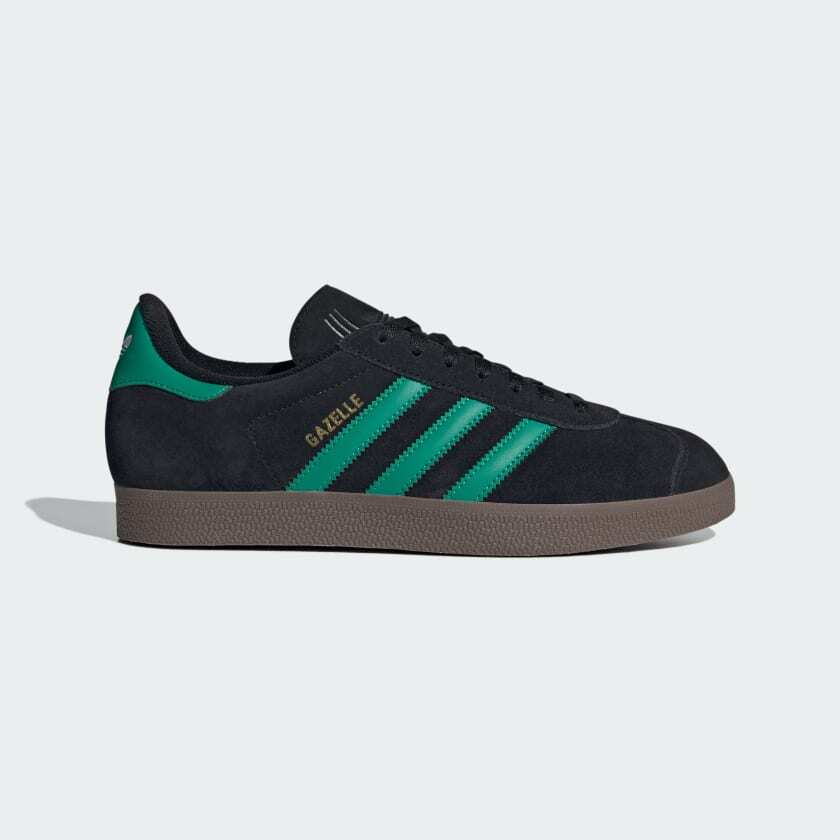JH5394 adidas Originals Gazelle Черный Основной Зеленый Суд Облачный Белый (Мужской)