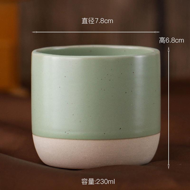 Coarse Pottery Concentrated Coffee Cup Retro Ceramic Kung Fu Teacup Master Tea Cup Office Household Water Cup
