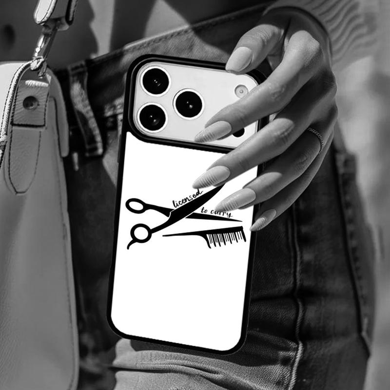 Hair Scissors Phone Case For iPhone 17 Air 14 15 13 12 Max Cover For Apple 14 15 16 16e 11 Pro Max Plus