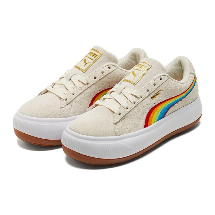 Puma Кроссовки Suede Mayu Rainbow - Whisper White Women Кремовые 387239-03