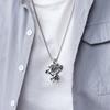 Retro Style Greek Mythology Titanium Steel Pegasus Unicorn Necklace, Double-Winged Pendant For Men And Women