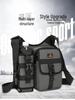 Unisex Splash-proof Oxford Crossbody Fishing Bag with Water Bottle Holder