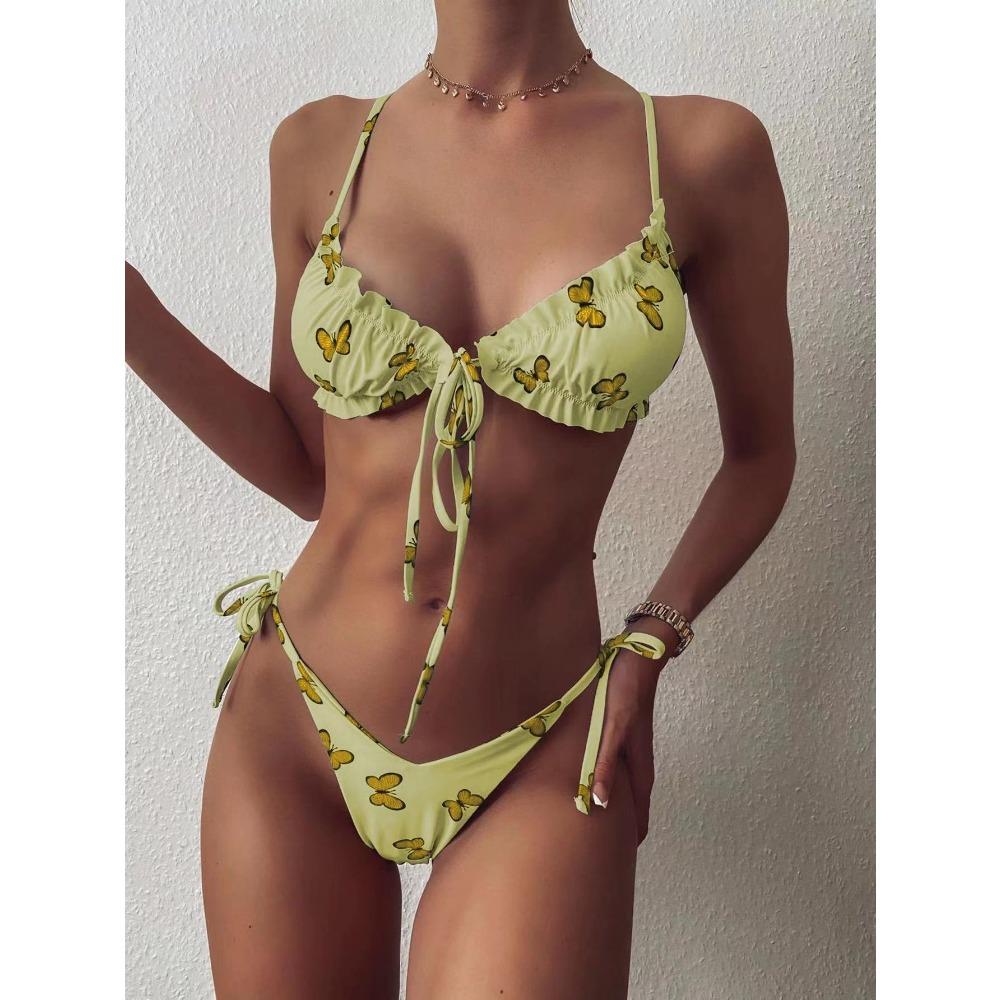 Европейский и американский сексуальный женский купальник бикини с принтом Купальник бикини