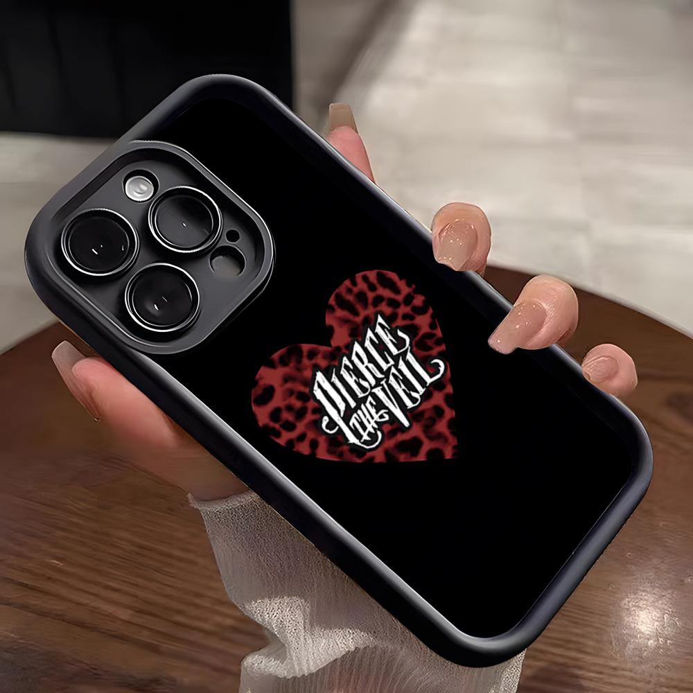 Чехол для телефона Rock Band PIERCE VEil Для IPhone 17 Pro Max 15 Pro 16 14 Plus 12 13 Mini 11 Pro Ударопрочный Мягкий Чехол