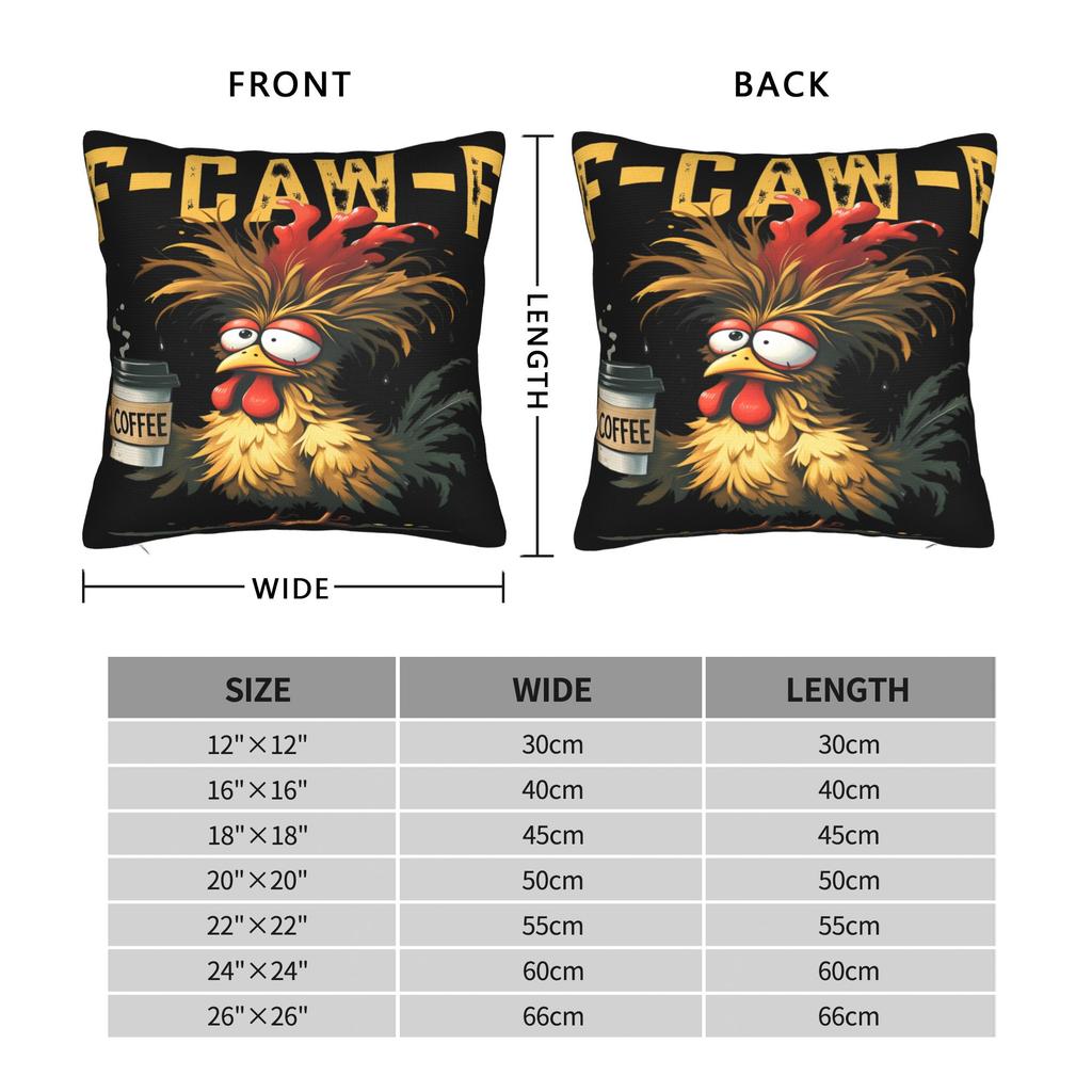 Chicken F-CAW-F  Pillow Case  Cute Funny Pillow Cover Graphic Pillowcases For Wedding Party Home Decor