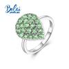 Natural Green Tsavorite Garnet Ring 925 Sterling Silver Exquisite Jewelry for Women's Anniversary Gift