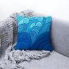 Calm Light Blue Ocean Ripple Print Cushion Cover Premium  Reversible Pillow Cove in One Design for Any Room  Car Interior