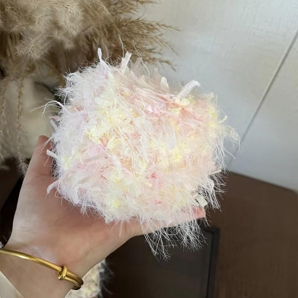 Новая 100г Пряжа Фантазийная с Цветами Разноцветная Смешанная Пряжа Ручная Вязка Крючком Тканая Нить Сумка Поделки