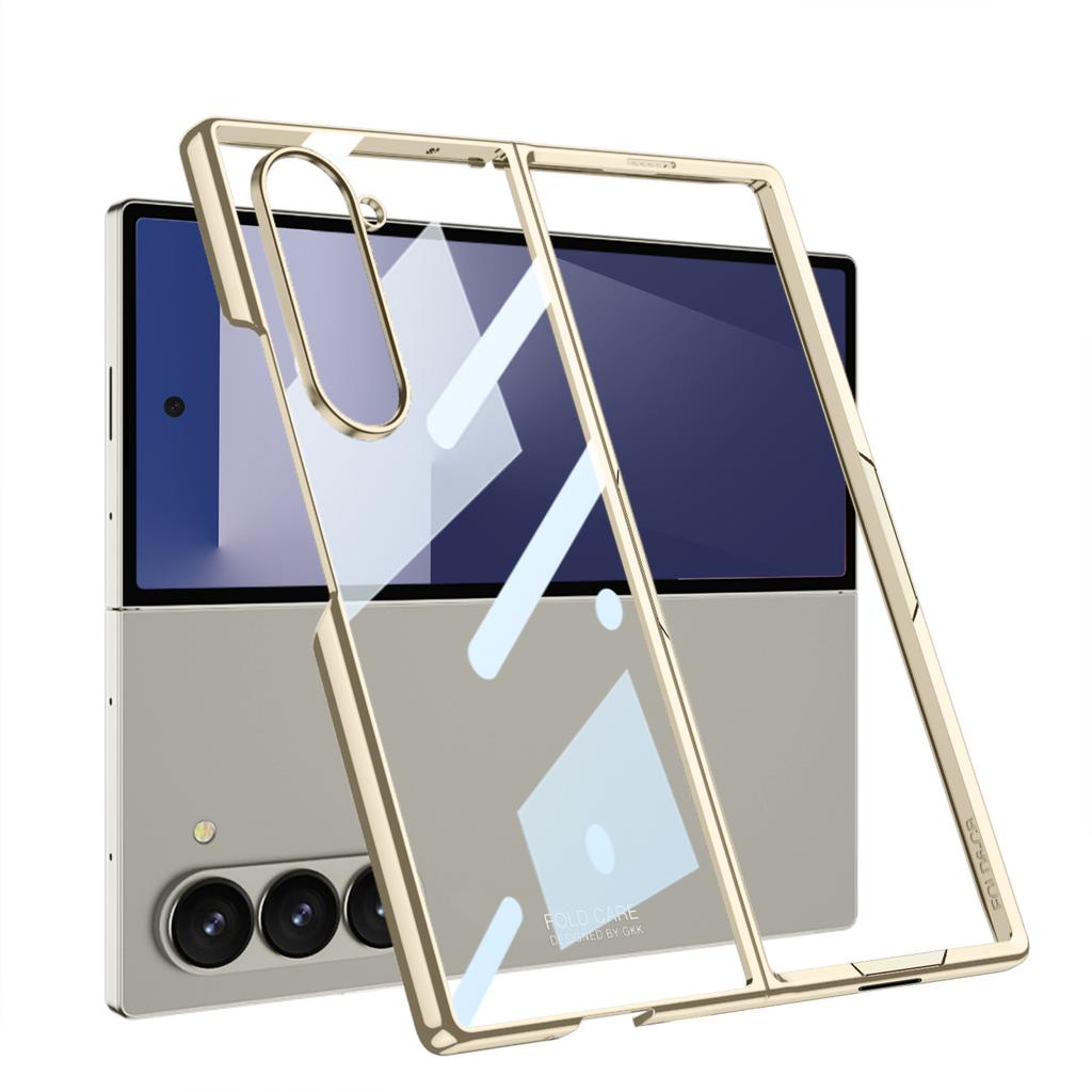 Чехол для мобильного телефона Samsung Z Fold7 Гальванизированный ПК Призрачный Большое отверстие Прозрачный Защитный чехол для складного экрана Fold7