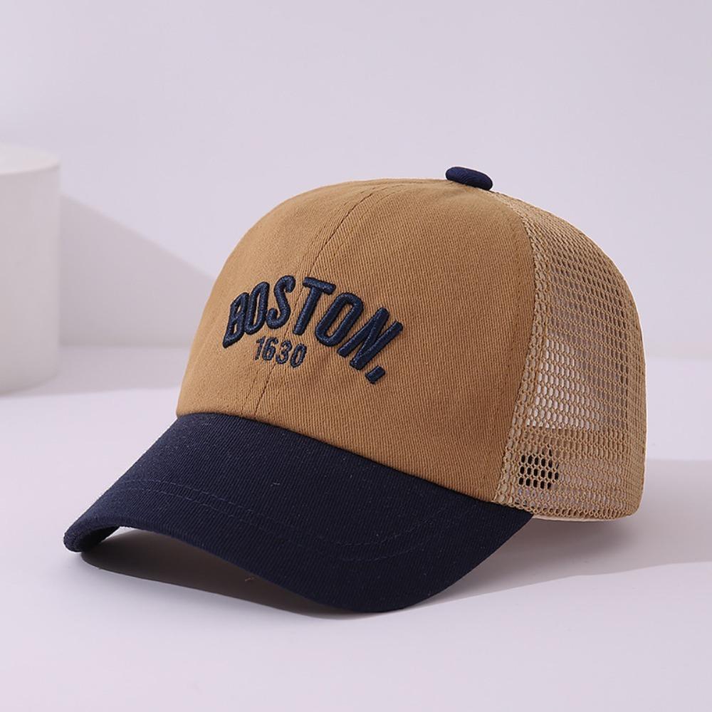 Mesh Girls Sun Hat Letter Embroidery Mesh Baseball Cap New Children Duck Tongue Cap  Summer