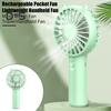 Handheld Small Fan with 3 Speed Settings Strong Airflow Low Noise USB Rechargeable Battery Operated Pocket Fan