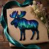 Beginner Friendly Fabric Craft Northern Lights Wildlife Patchwork Kit, DIY Animal Creative Wall Hanging Sewing Project for Adults, Handmade Home Decor