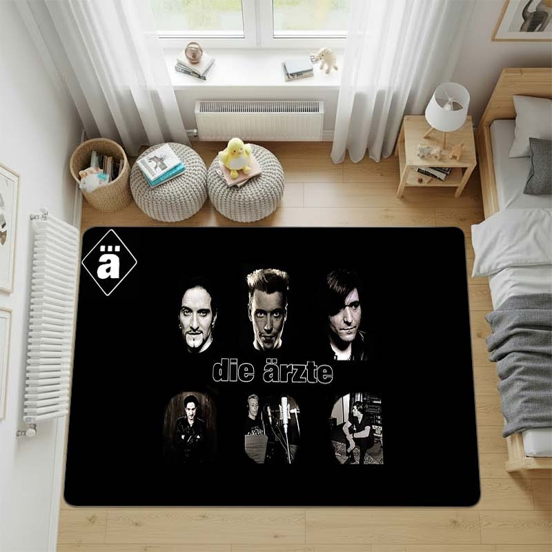Die Ärzte Punk Band Carpet, Bedroom Rug, Doormat,Living Room Rug, Bedside Carpet, Computer Chair Mat, Birthday Christmas Gift.