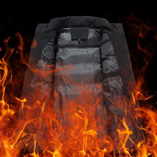 Men Waistcoat Stand Collar Sleeveless Slim Fit Vest Coat with Pockets Solid Color Zipper Closure Windproof Quilted Waistcoat