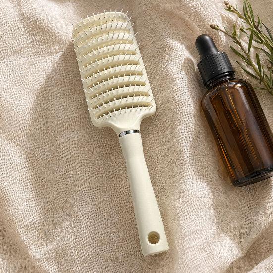 Curved Vented Hair Brush for Women, Detangling Paddle Brush for Long Thick Curly Wet Hair, Blow Fast Drying Detangler Brush Styling Tool