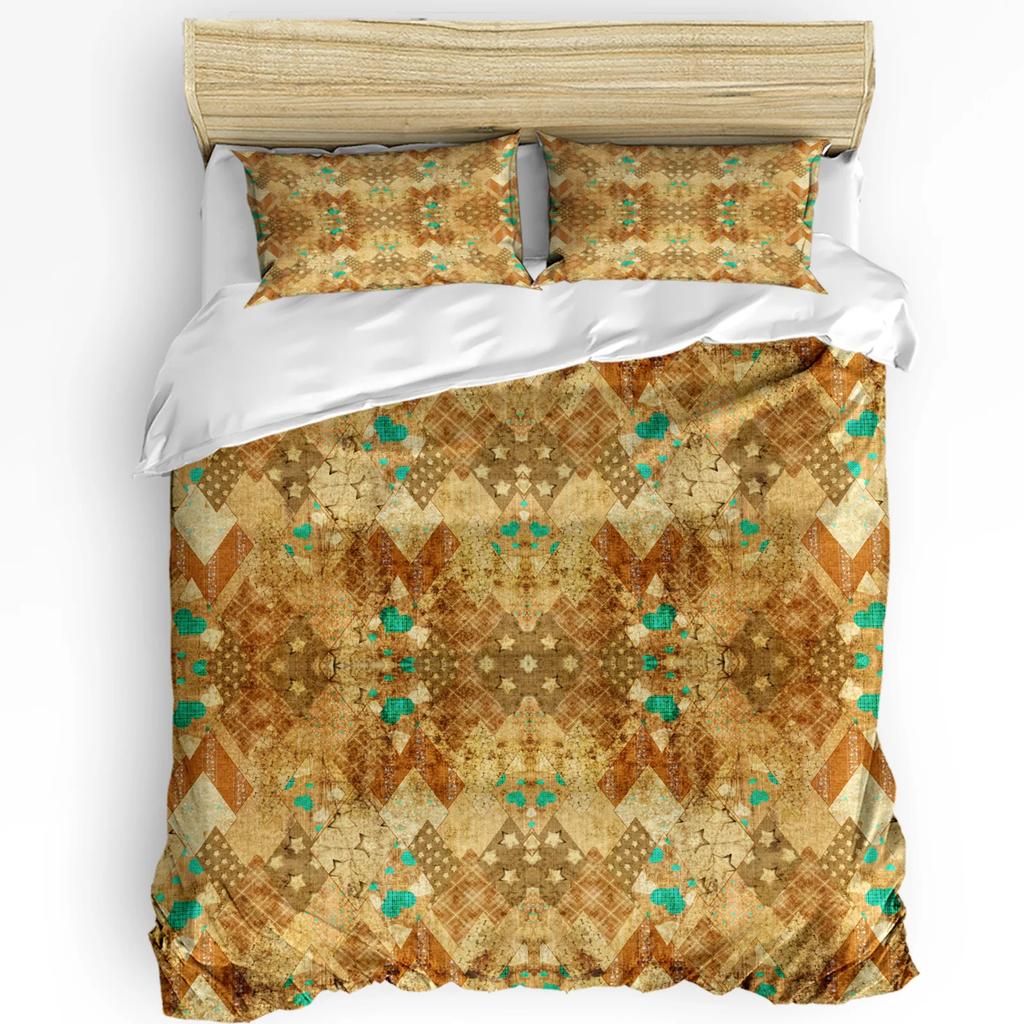 Moroccan Tiles Colorful Arabesque 3pcs Bedding Set For Bedroom Double Bed Home Textile Duvet Cover Quilt Cover Pillowcase