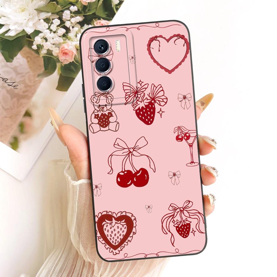 Для Infinix Zero 5G 2023 X6815C X6815D Милый Кот Цветок Мультяшный Чехол для Телефона Для Infinix Zero 5G (2023) Мягкие силиконовые бамперы