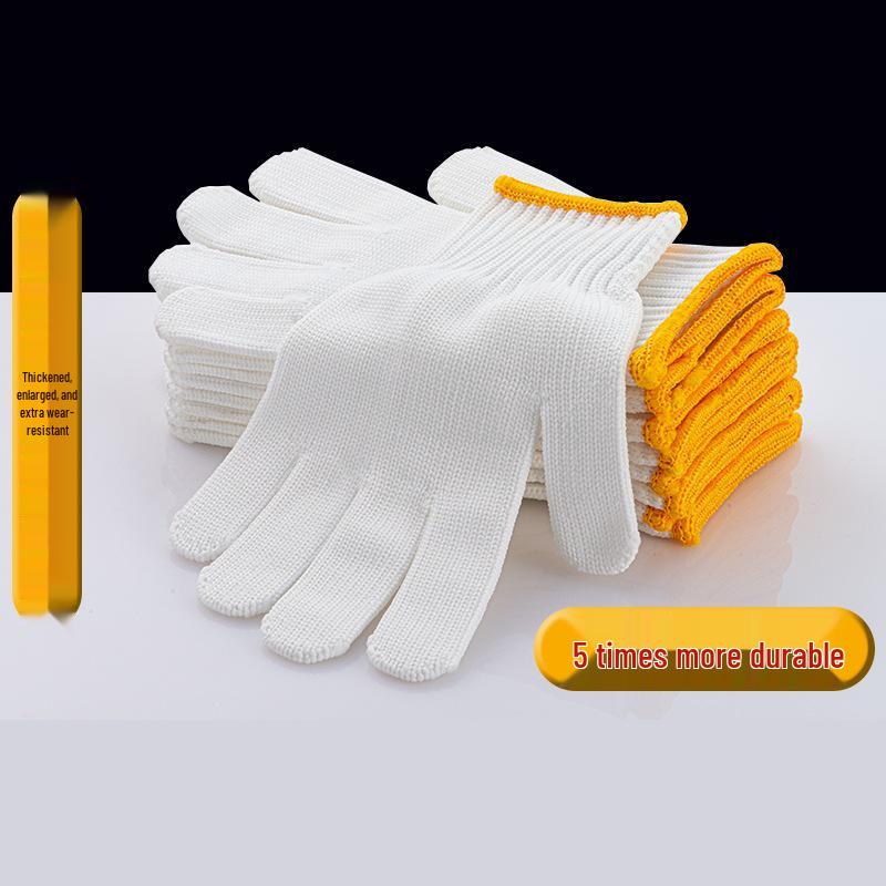 Нейлоновые износостойкие рабочие перчатки для мужчин и женщин - Прочные, тонкие и удлиненные для строительства и бытового использования