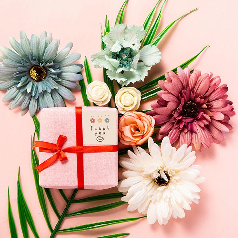 300 шт./рулон милые мультяшные цветочные благодарственные наклейки печать наклейки конверты этикетки