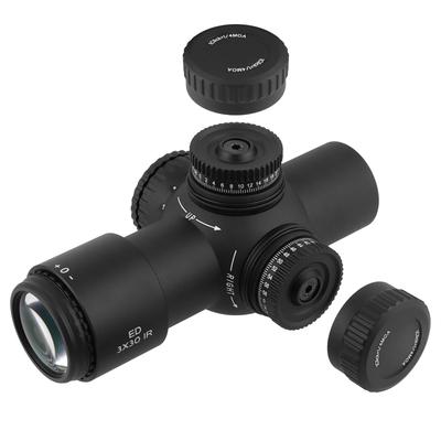 FOCUHUNTER 3x30 Призма 1200G IP67 Красный Зеленый 12см Компактный Короткий Тактический Прицел для и Страйкбольного Прицела, Ударопрочный, Водонепроницаемый, 6-уровневая Полумилдот,