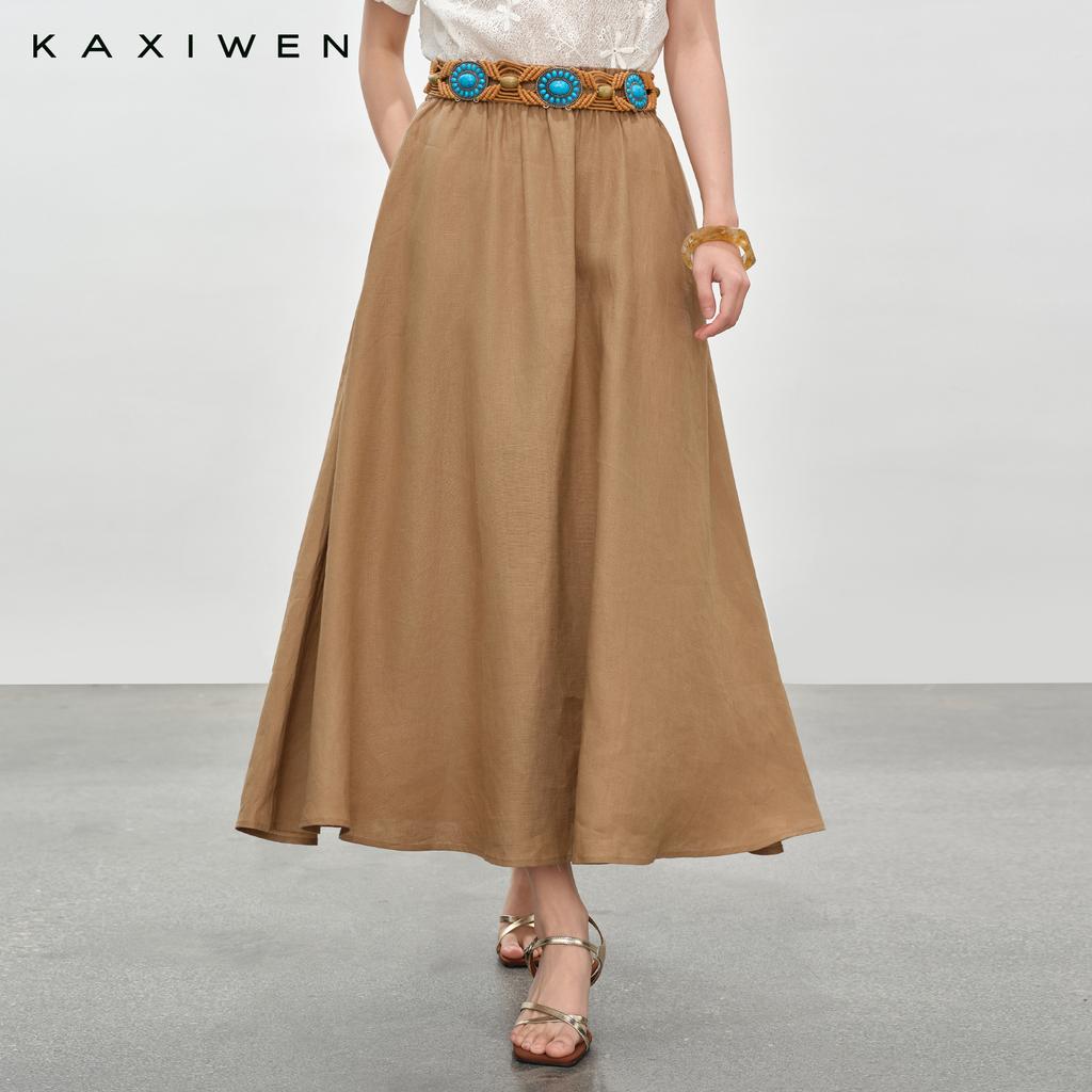 Linen Versatile Long Skirt