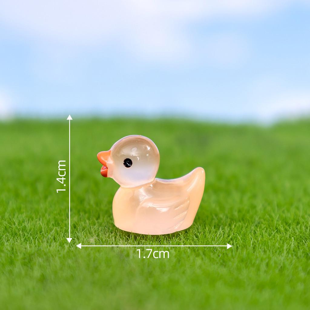 Adorable Glow-in-the-dark Resin Duck Figurine For Creative Decor Accessories