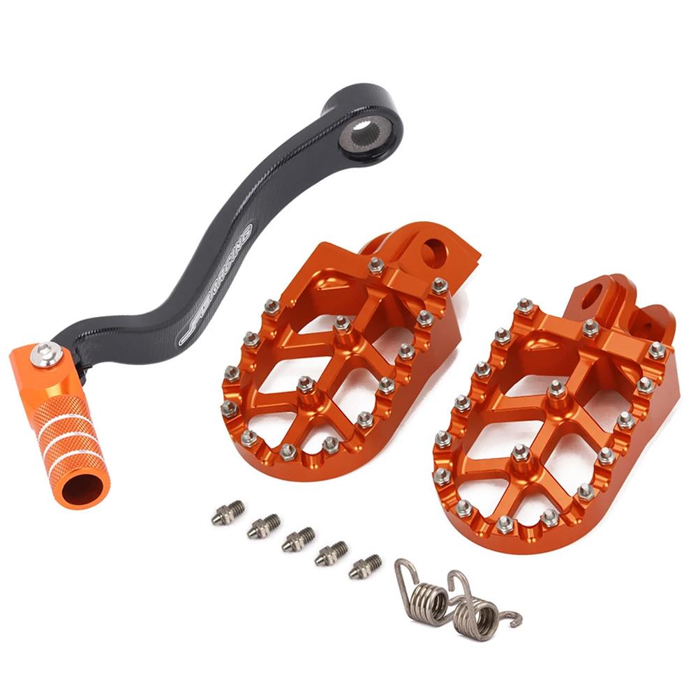Foot Shift Pedal Set Motorcycle Accessories CNC Gear Shifter Pedals Footrests Footpegs For KTM SX SXF XC XCW EXC Dirt Pit Bike