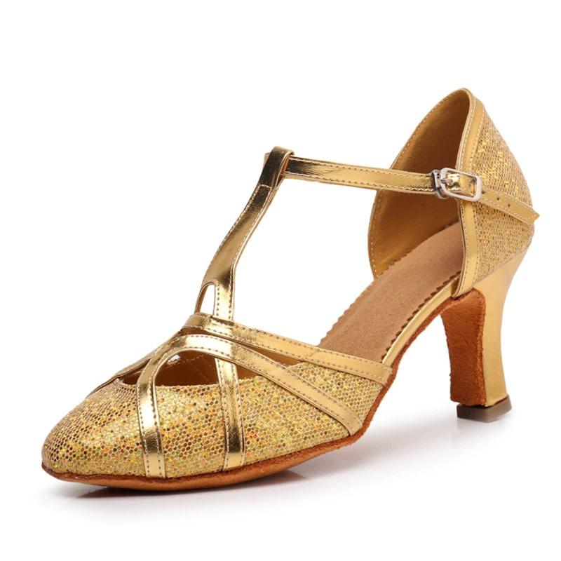 Танцевальная обувь женская блестящая современная танцевальная обувь сальса танго латиноамериканская обувь