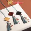 Ebony and Rosewood DIY Painted Tassel Car Pendant: Sandalwood Hanging Ornament Gift