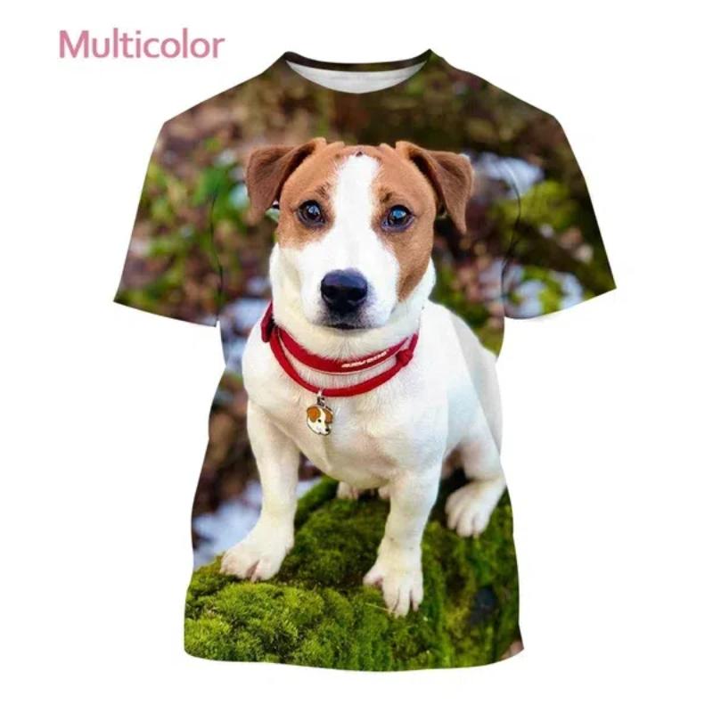 Мужская футболка с короткими рукавами 3D Hot Harajuku Oversized Dog Jack Рубашка с принтом Harajuku Мужская футболка оверсайз,