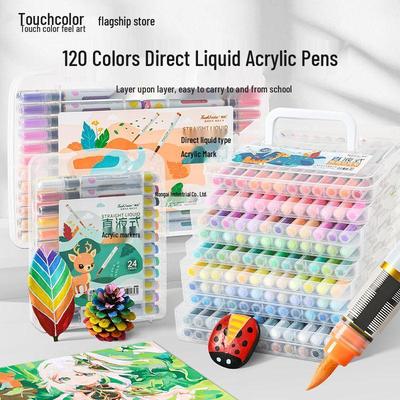 Набор акриловых маркеров TouchColor 120 цветов с мягким наконечником для детей