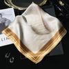 Elegant Silk Silk Scarf Women's Sand Painting Mulberry Silk Printing Silk Scarf Spring and Autumn Business Versatile Square Scarf Gift