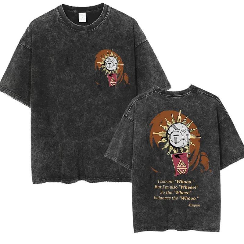 Fashion Personality T-Shirt Game Clair Obscur Expédition 33 Vintage Washed