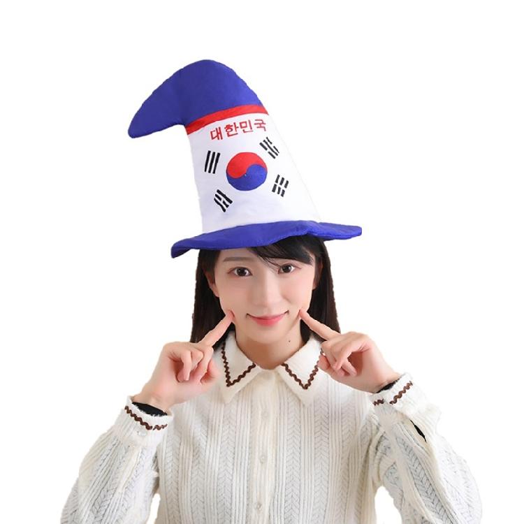 Funny Korean Flags Print Hat Adult Carnivals Party Hat Dress up Carnivals Hat