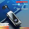 Bluetooth Wired Headset with Ultra-Long Battery, Single Ear, In-Ear Design, Vibration Alert, and Retractable for Business Calls.