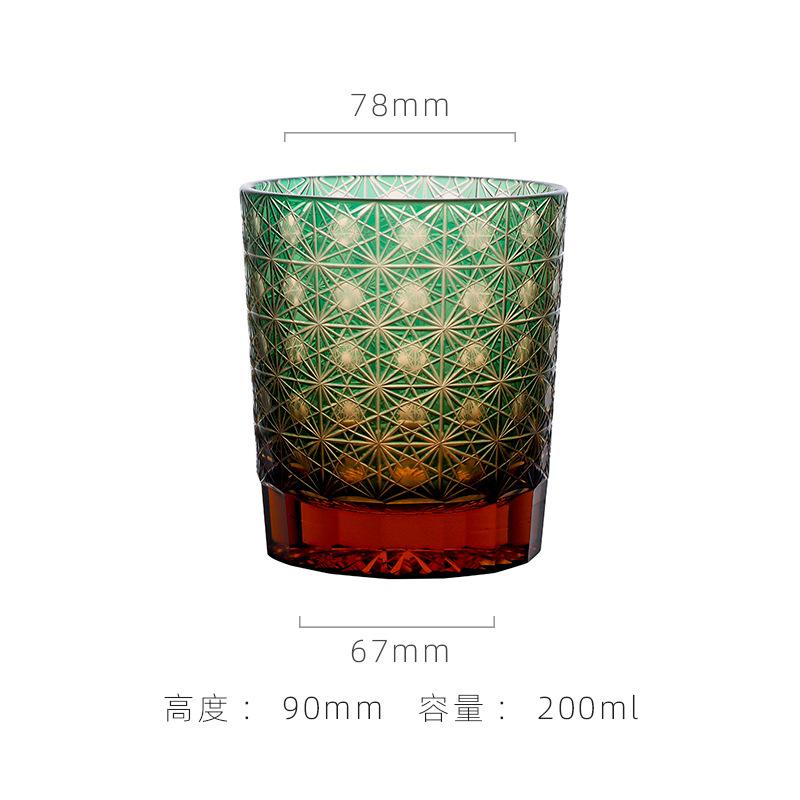 Glasses Bohemian Crystal Engraving Whiskey Drinkware Hand to Clear Color Glass Tumbler With Gift