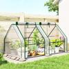 Greenhouse with Zippered Window, Winter-Proof Foil Greenhouse Made of Steel, 180 x 90 x 90 cm, Transparent