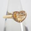 [Used] Ponte Vecchio/Ponte Vecchio K18 Citrine Diamond Ring/No. 9/g430-29