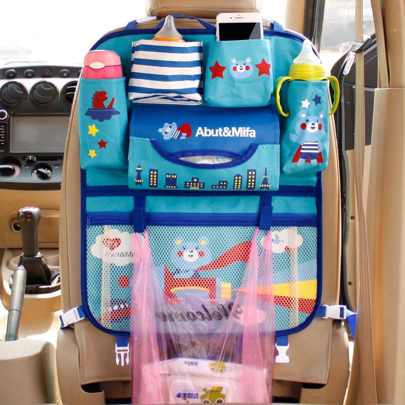 Children's Multifunctional Car Seat Organizer with Touch Screen Compartment