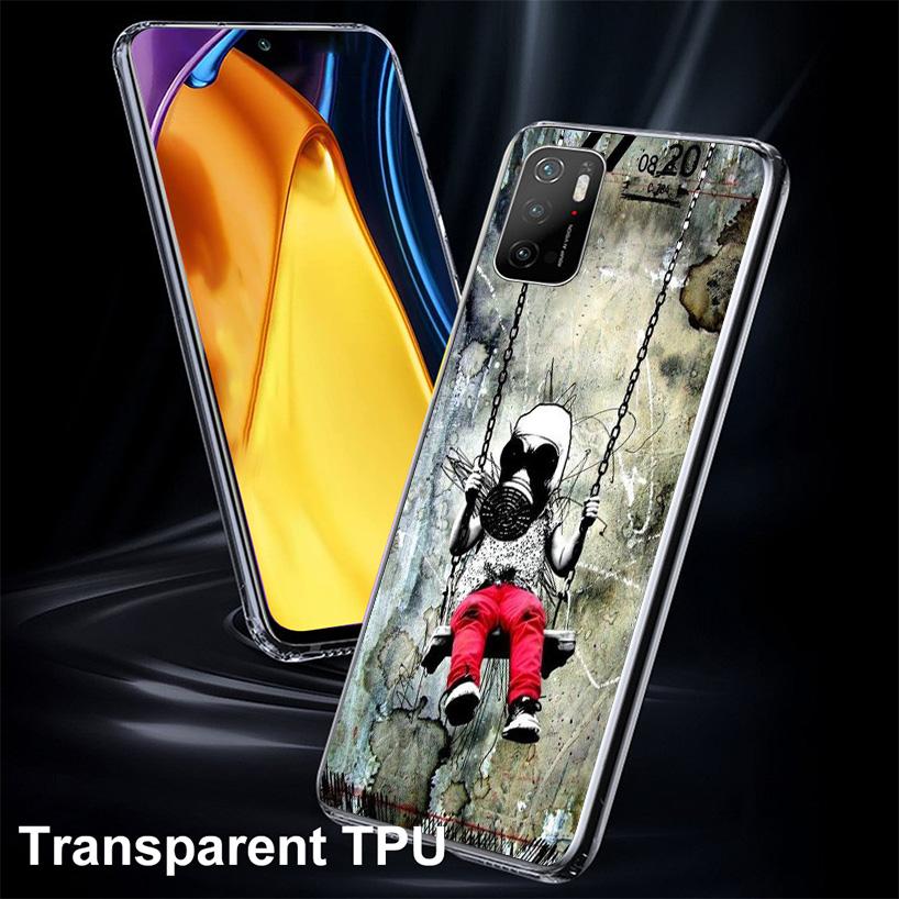 Уличное искусство Бэнкси Граффити Чехол для телефона для Xiaomi Poco X5 X6 X7 Pro X4 Gt F7 Ultra M8 M7 Redmi 15C 15 13C 13 12C 12 Уникальная крышка