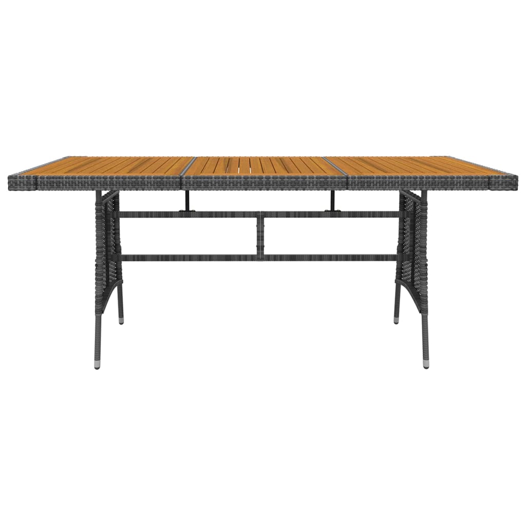 7 piece Garden Dining Set Poly Rattan Gray