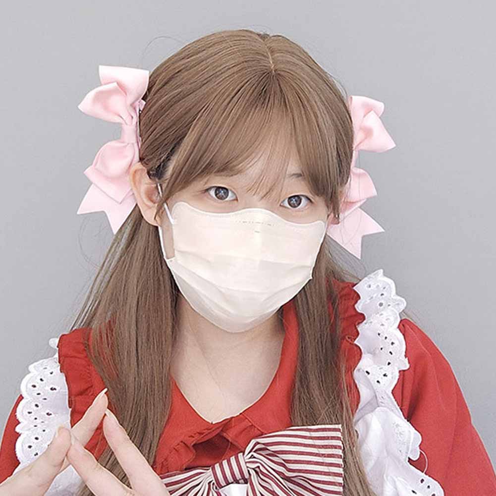 Handmade Big Bow Hair Clip Sweet Cool Girl Hairpin Japanese Double Ponytail Headwear Lolita Cosplay Headdress Jk Uniform Hair Accessory #468713