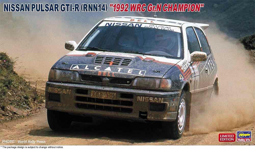 Hasegawa Nissan Pulsar 1992 WRC Champion Plastic Model Kit 20676 1/24 GTI-R (RNN14) Gr.N