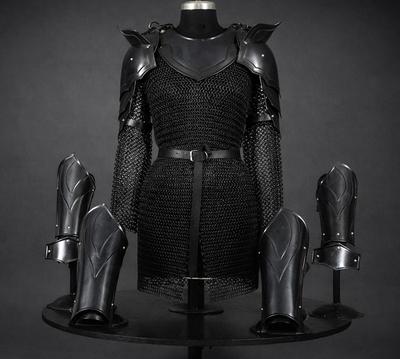Женский набор кольчуги с чернением Рыцарские наплечники LARP Косплей Костюм