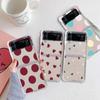 Flowers Luxury Case For Samsung Galaxy Z Flip 3 4 5G Funda Z Flip3 Clear PC Hard Shockproof Back Phone Coque